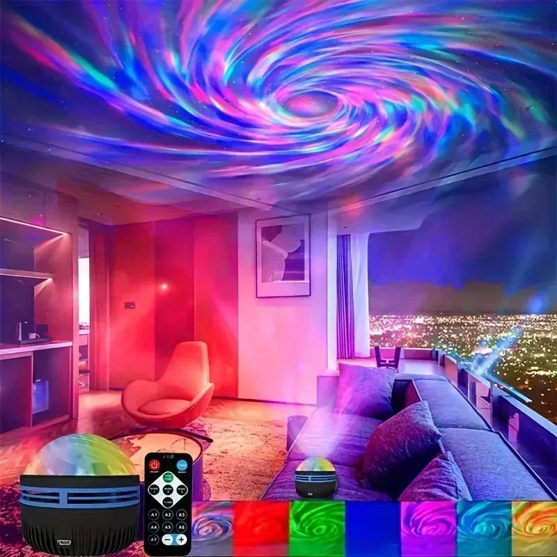 Galaxy Projector RGB Star Projector USB Powered Remote Control Night Light Lamp for Birthday Gifts Holiday Party Room Decoration