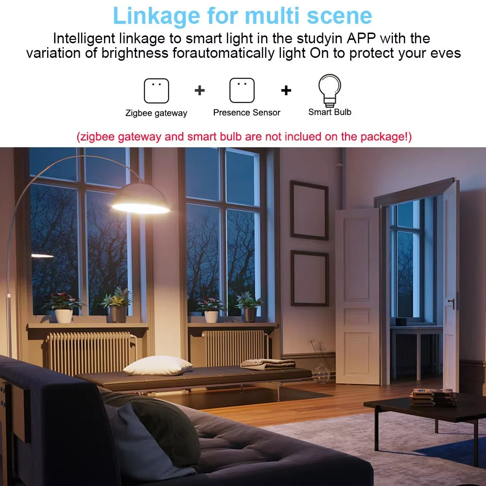 Tuya WiFi / Zigbee Human Presence Detector 24G,Luminance/Distance Detection, Smart Human Body PIR Sensor Support Home Assistant - Shoppiline