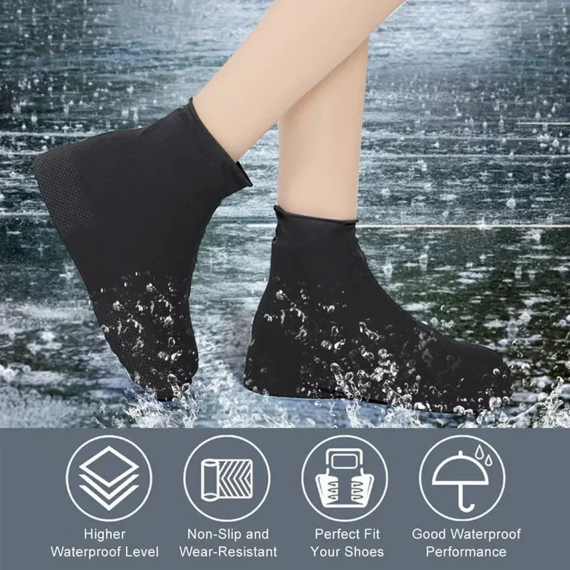 Waterproof Shoe Covers Silicone Anti-Slip Rain Boots Unisex Sneakers Protector for Outdoor Rainy Day Protectors Shoes Cover