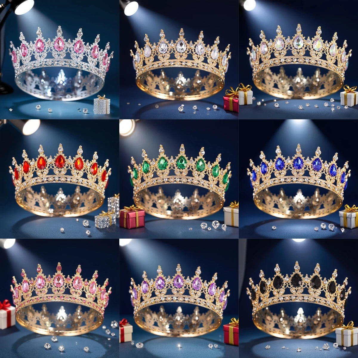Baroque Crystal Tiaras And Crowns Headband For Women Party Prom Diadem Bridal Wedding Hair Accessories Jewelry Crown Tiara Gift