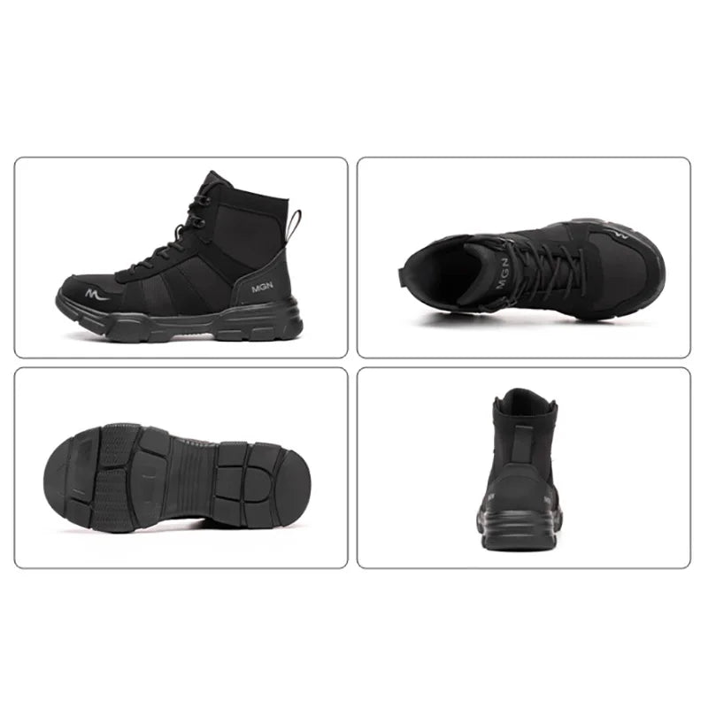 Work Boots Indestructible Safety Shoes Men Steel Toe Shoes Puncture-Proof Sneakers Women Non Slip Work Shoes Male Tactical Boots - Shoppiline