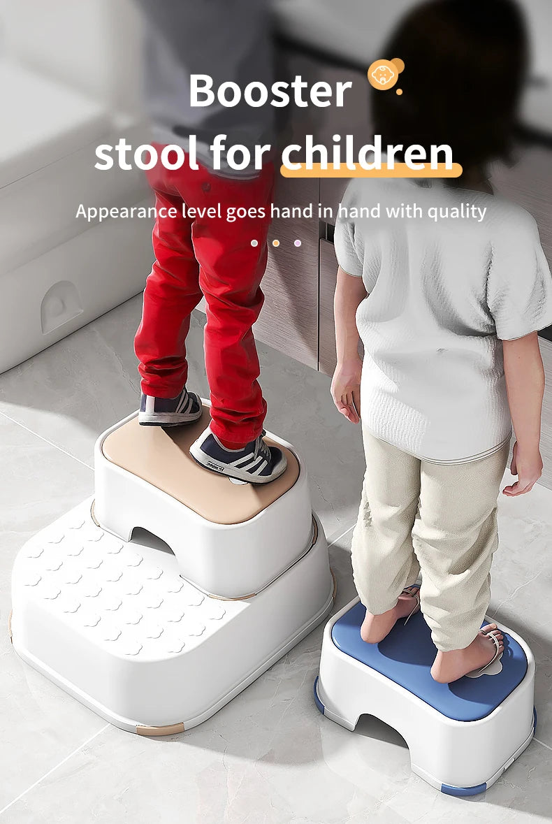 WORTHBUY Kid Step Stool Bathroom Non Slip Safety Training Stool Washing Step Stools For Children Living Room Bathroom Furniture