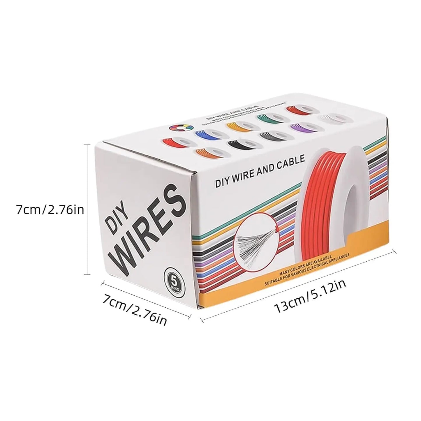 20-24AWG Electric Wire Flexible Silicone Wires 22 Gauge Stranded Tinned Copper Wire 5 Colors 16.4ft/5m Each or 32.8ft/10m Each - Shoppiline