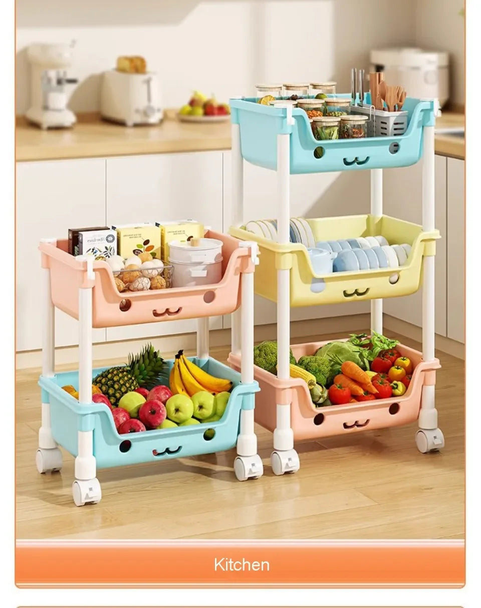 Toy Storage Trolley Bookshelf Snack Rack For Children Storage Organizer Bathroom Accessories Closet Organizer Kitchen Storage - Shoppiline