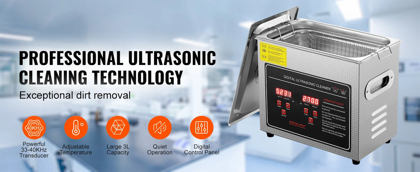 SucceBuy 2L 3L 6L 10L 22L 30L Ultrasonic Cleaner Stainless Steel Portable Cleaning Washing Machine Ultrasound Home Appliance