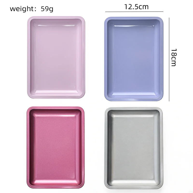 1pcs Stainless Steel Cosmetic Storage Tray Nail Art Equipment Plate Doctor Surgical Dental Tray Nails Dish Tool Storage Tray