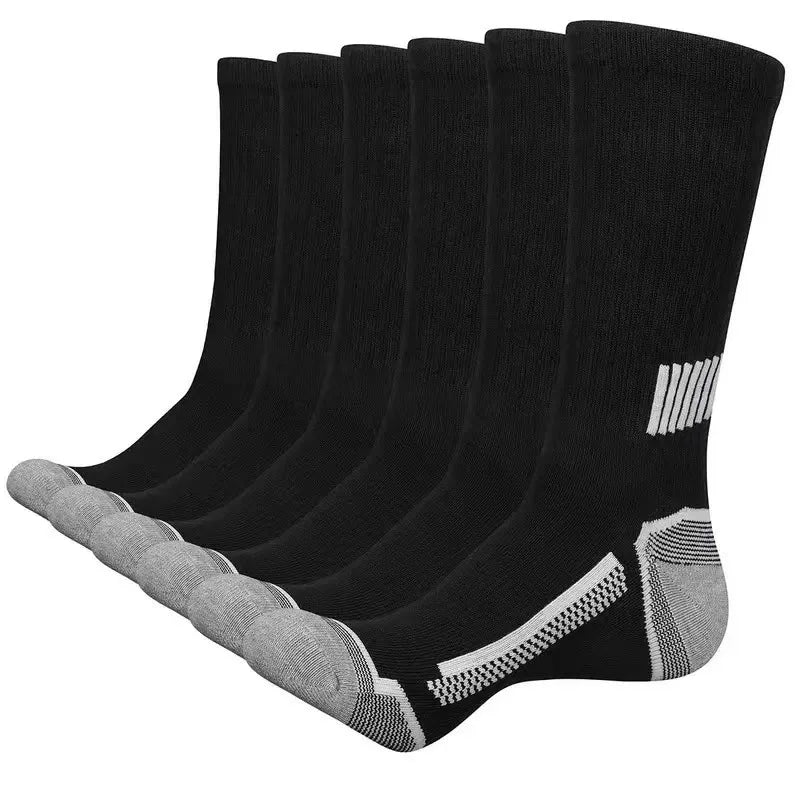 12Pairs of MEN'S Sports Socks, Sweat Absorbing, Comfortable and Breathable, Suitable for Basketball Training and Outdoor Running