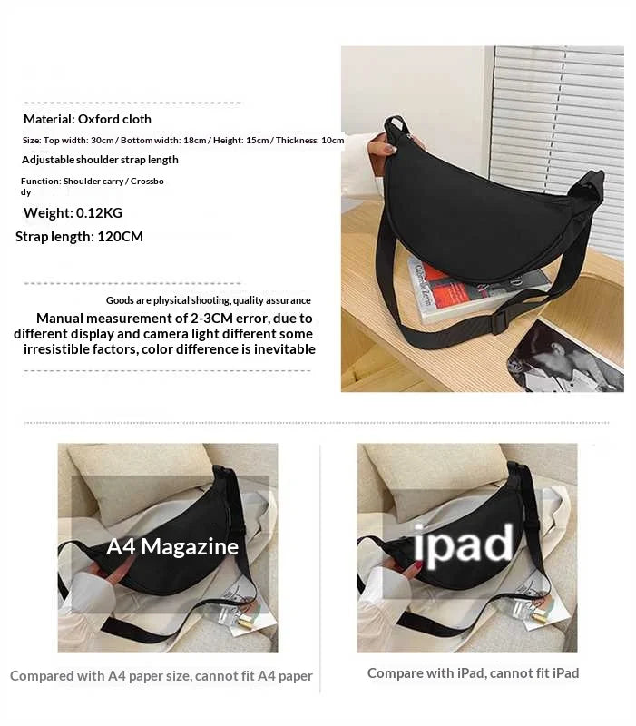 Homefish Convenient casual nylon women's crossbody bag shoulder bag capacity handbag women's travel shopping bag women's wallet