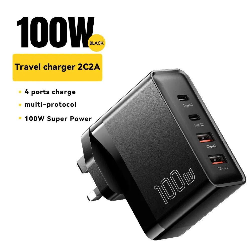 Essager 100W GaN USB Type C Caricabatterie PD QC Quick Charge 4.0 3.0 Type C Ricarica Rapida Per iPhone 14 13 12 Xiaomi Macbook - Shoppiline