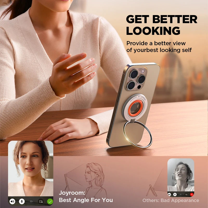 Joyroom Ring Phone Holder Colorful Magnetic Kickstand Silicone Ring Magnetic Phone Grip Holder Stand For iPhone Samsung Huawei - Shoppiline