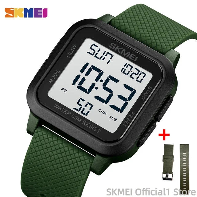 SKMEI 1894 Sport Electronic Watch for Men Shockproof Waterproof Countdown Mens Wristwatch Military Alarm Clock 1960 Reloj Hombre