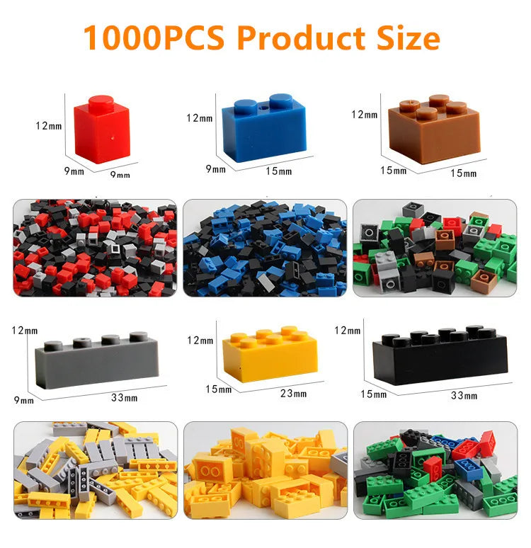 Random DIY Creative Building Blocks Bulk Set Urban Classic Building Blocks Assembled Birthday Gift Children's Educational Toys