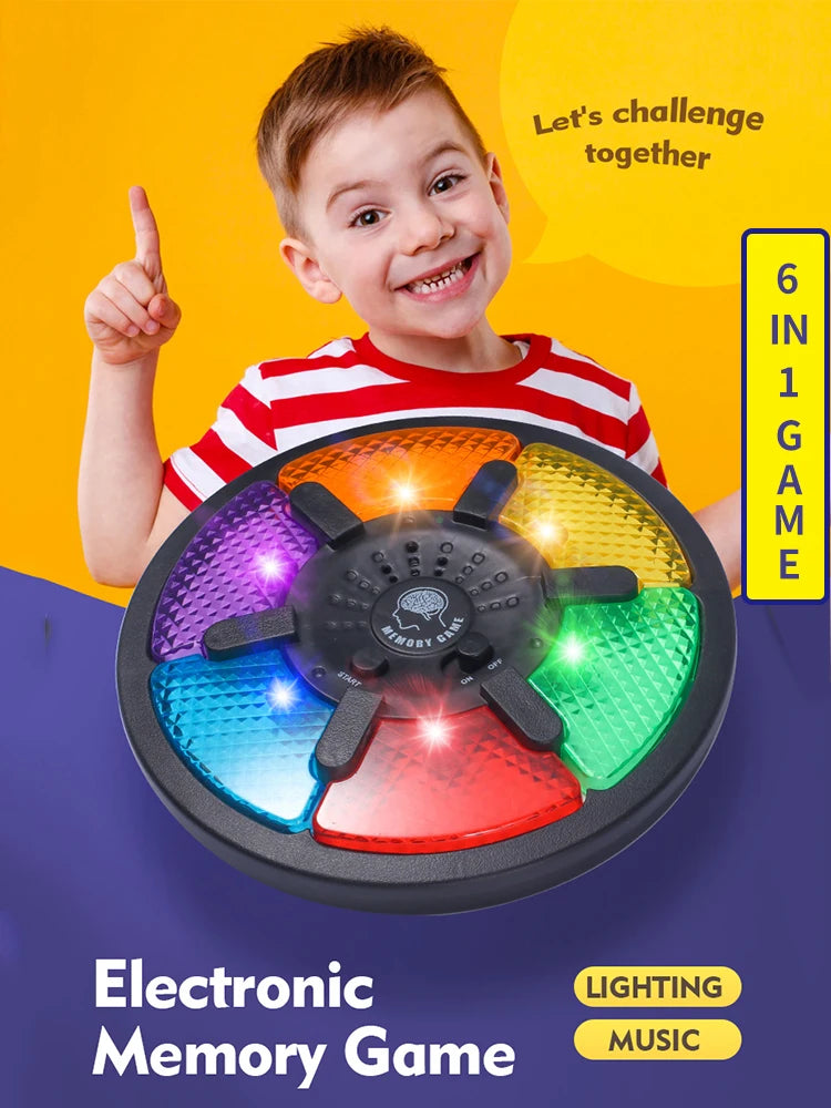 Puzzle and Memory Training Machine - Parent child Interactive Thinking Development Brain Toy - Creative Flash Sound - Mini Elect