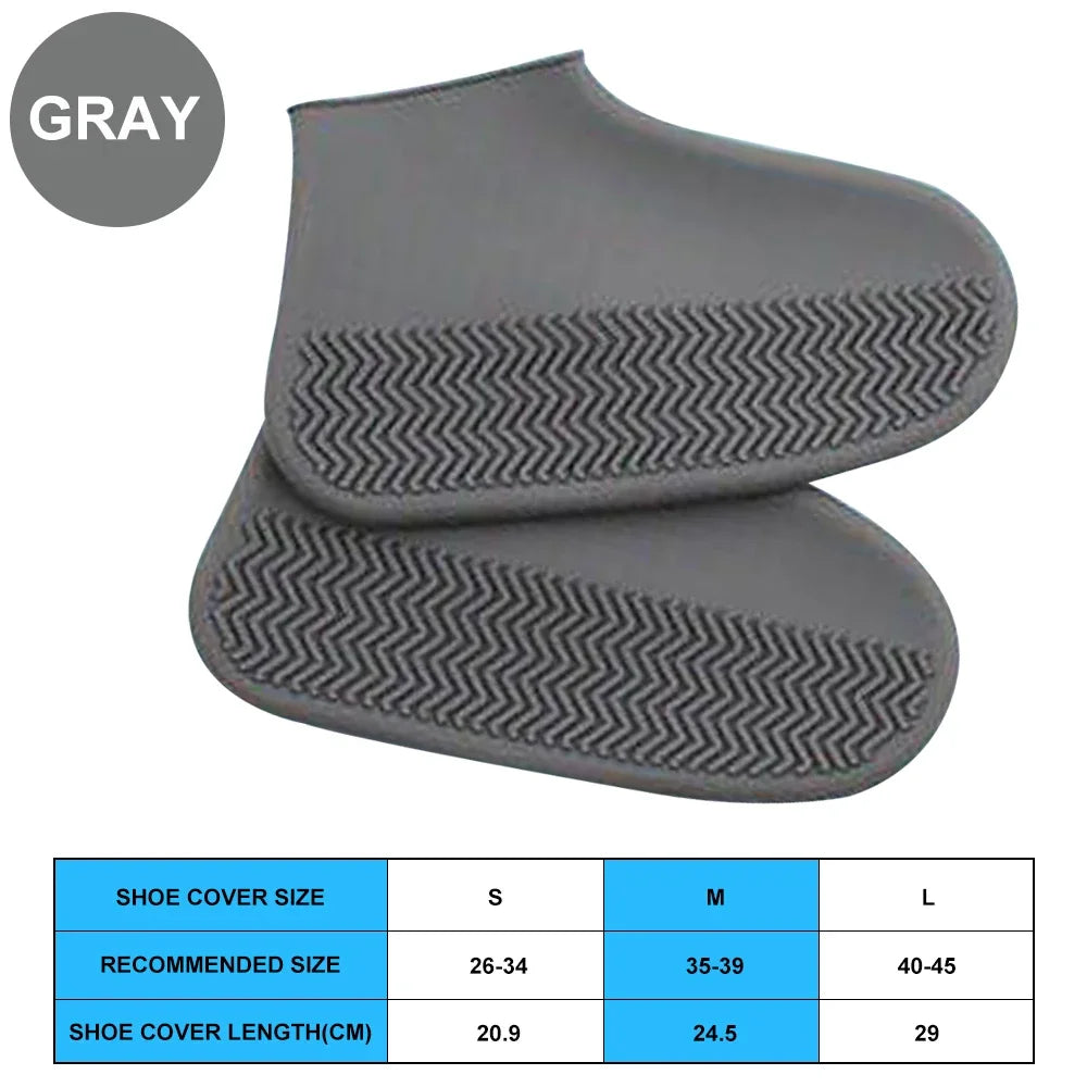 Waterproof Shoe Covers Silicone Anti-Slip Rain Boots Unisex Sneakers Protector for Outdoor Rainy Day Protectors Shoes Cover