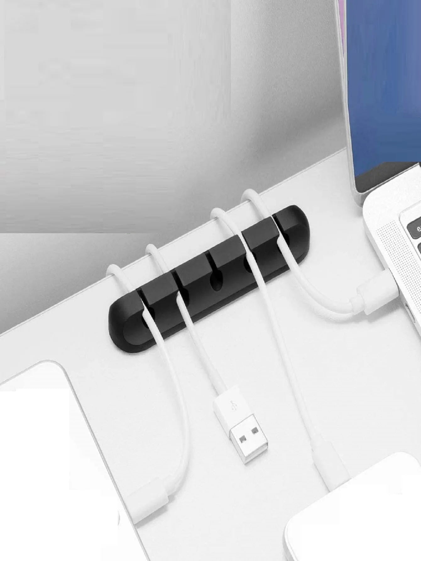 Kabelhalter Clips Kabelorganisator Silikon USB-Kabelwickler Management Clips Selbstklebend für Maus Tastatur Headset