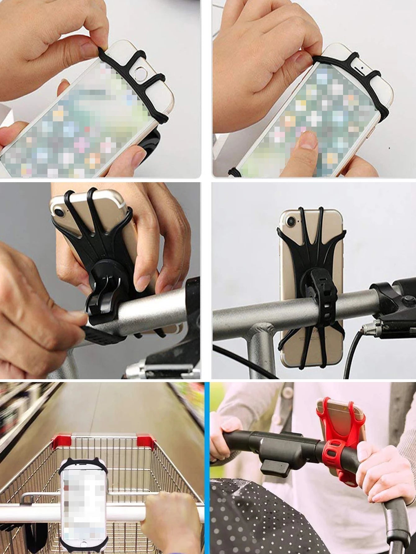 Baby Stroller Accessories Mobile Phone Holder Rack Universal 360 Rotatable Baby Pram Cart Phone Holdeolder For iPhone GPS Device
