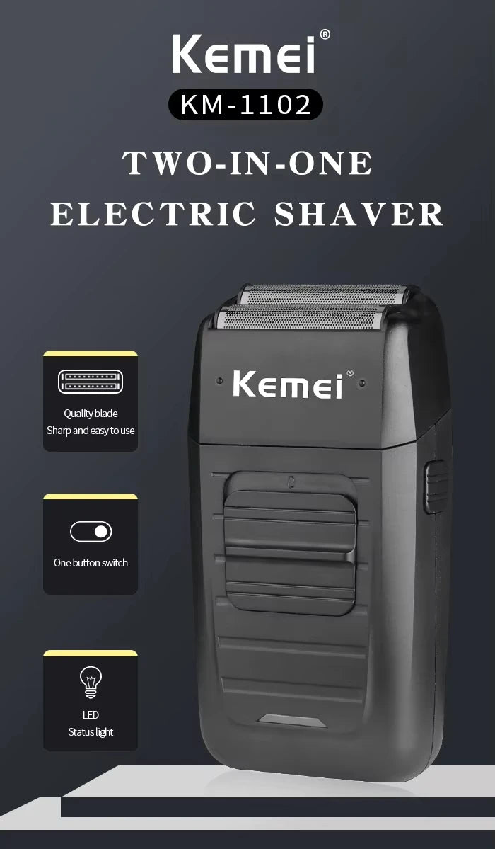 Kemei Professional Electric Hair Clippers USB Rechargeable Barber Trimmer Men's Electric Shaver Clippers KM-2299 KM-1102 Kit