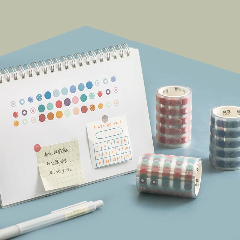 60mm*3m Dot Washi Tape for Diary Scrapbooking DIY Deco Junk Journal Creative Stationery School Supplies Masking Tapes