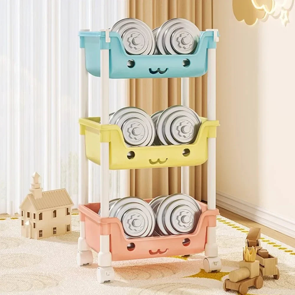 Toy Storage Trolley Bookshelf Snack Rack For Children Storage Organizer Bathroom Accessories Closet Organizer Kitchen Storage - Shoppiline
