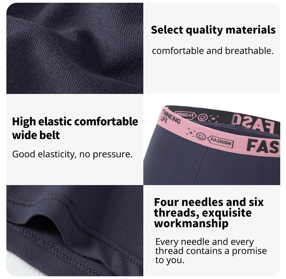 Ensemble de 4/10 boxers pour hommes, décontractés et à la mode, shorts de sport élastiques pour jeunes grandes tailles et cyclistes.
