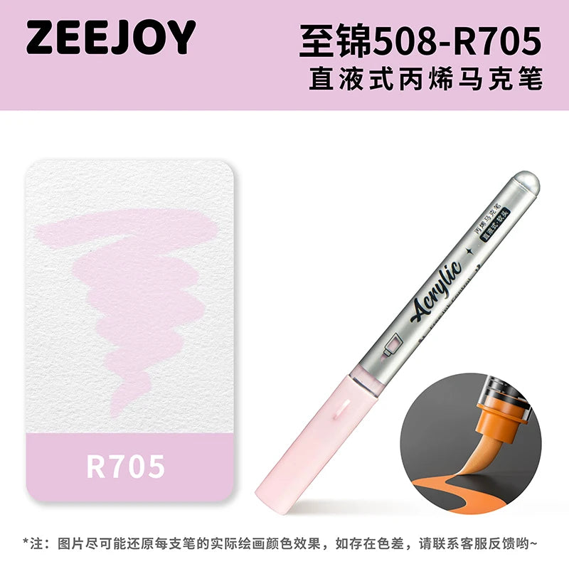 ZEEJOY 120/12/1 Colors Direct Liquid Acrylic Marker Pens Waterproof Pen Soft Brush Nib for Manga School Art Supplies Stationery
