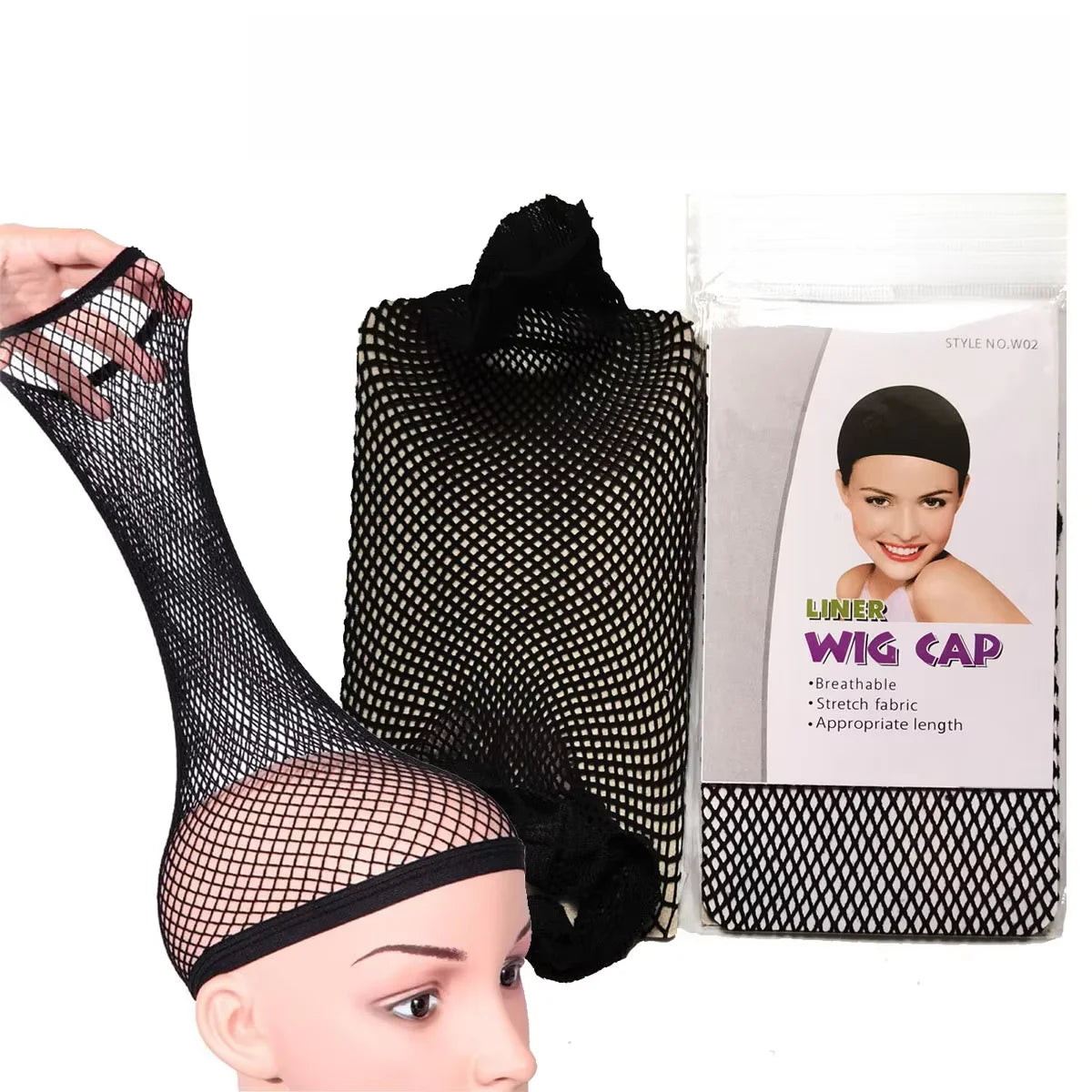 Nylon Hair Net New Stretchable Elastic Hairnets Fashion Mesh Weaving Wig Caps  for Wig Accessories