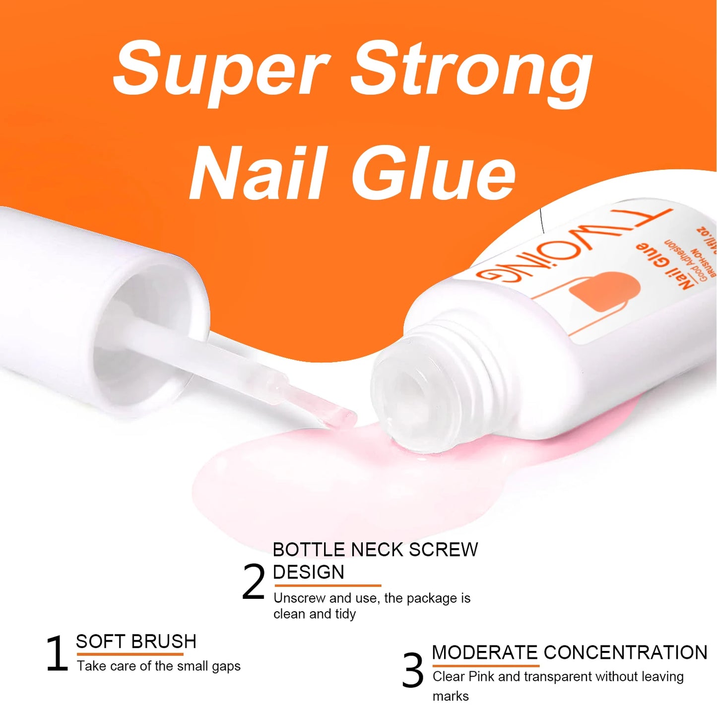7g Super starker Nagelkleber für falsche Nagelspitzen, Acrylnägel, Press-On-Nägel, künstliche Nägel, Nagelkunstdekoration, dauerhafter Halt