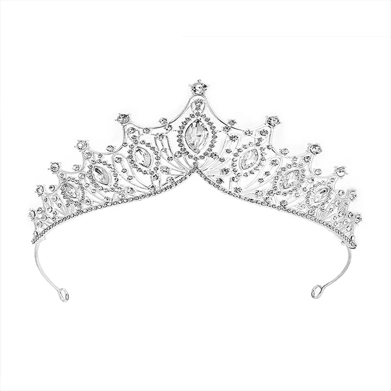 Couronne de Reine pour Femmes Couronne de Concours avec Peignes Couronne de Princesse pour Filles Strass en Cristal Tiara Bandeau Tiara Peigne Tiara