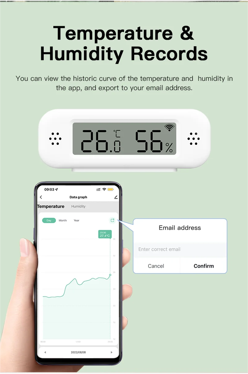 1~4pcs Tuya Zigbee 3.0 Mini Temperature Humidity Sensor For Smart Home Thermometer Hygrometer APP Remote Work with Yandex Alexa