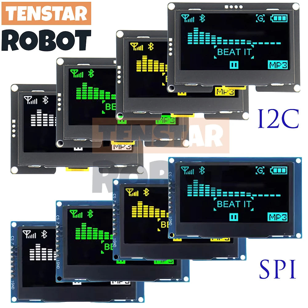 OLED 2.4" 2.42 Inch 128x64 LCD Display SSD1309 12864 4 Pin IIC I2C SPI Serial Interface - Shoppiline
