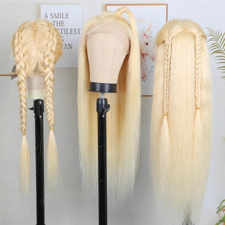13x4 13x6 360 HD Transparent 613 Honigblond Farbe Spitze Front Echthaar Perücken für Frauen Rohes brasilianisches glattes Lace Frontal Perücke