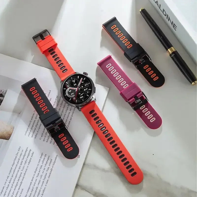 20mm 22mm Strap For Samsung galaxy watch 7 6 5 4 5 pro 44mm/40mm Silicone bracelet Huawei Watch gt 2/3/4/2e Amazfit bip strap
