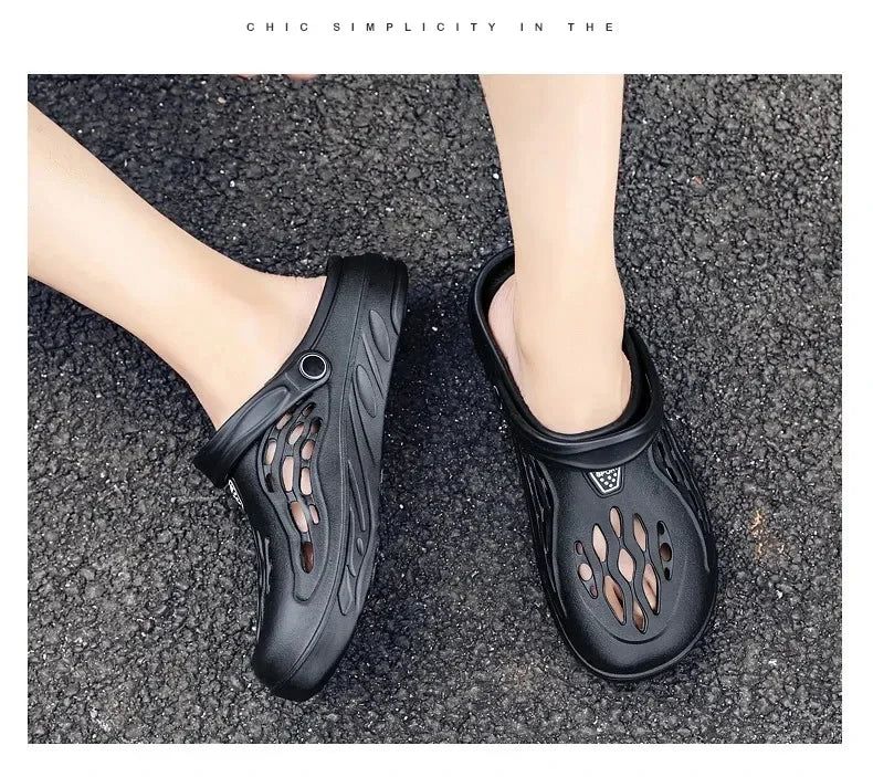 YRZL Mens Slippers Unisex Soft Non-slip Wear-resistant Casual Mens Sandals Comfortable Slip on Beach Shoes Outdoor Slippers Man