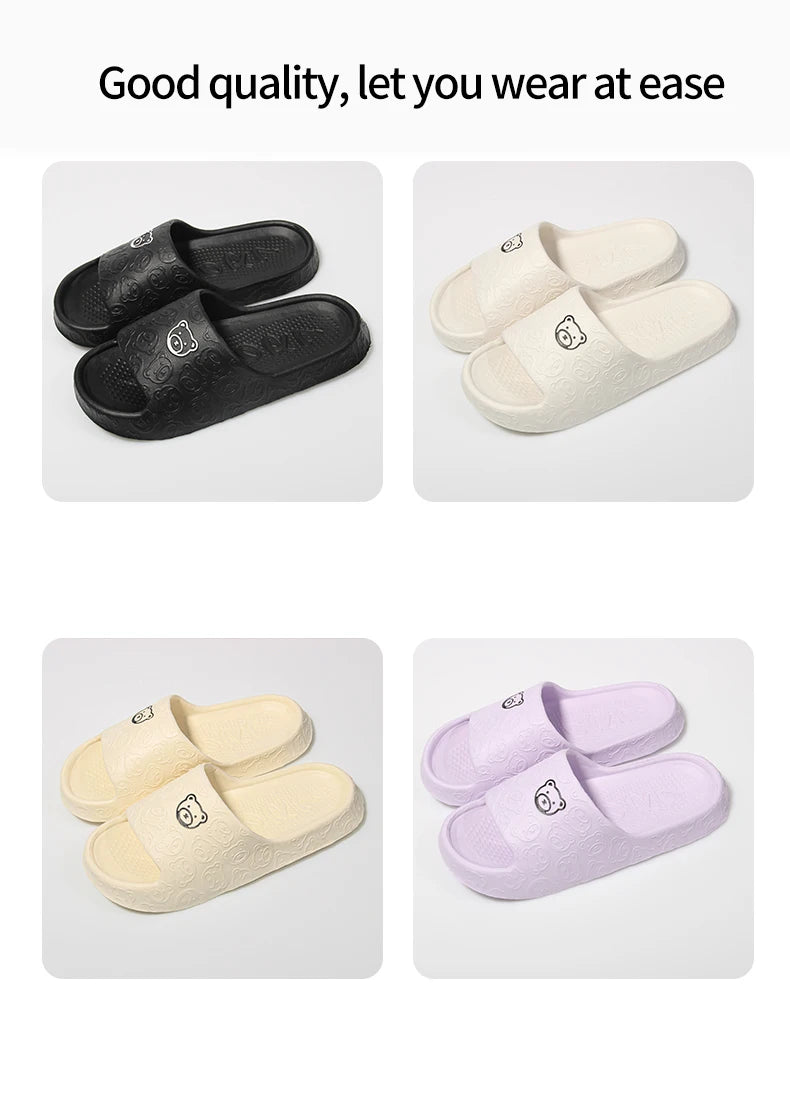 Rutschfeste Hausschuhe Damen Outer Wear 2024 Neue Badezimmer-Hausschuhe Indoor Home Sandalen Damen Sommer Eva