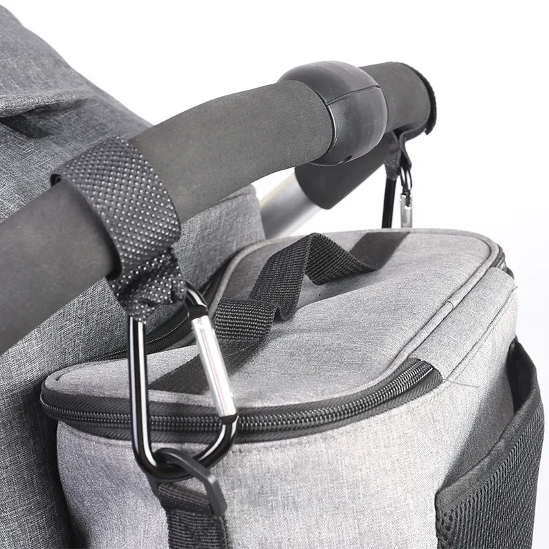 1-10pcs Stroller Hooks Buckles Clip Aluminum Alloy Carabiner Cart Organizer Diaper Bag Shopping Pram Hook Buckle Stroller Hanger