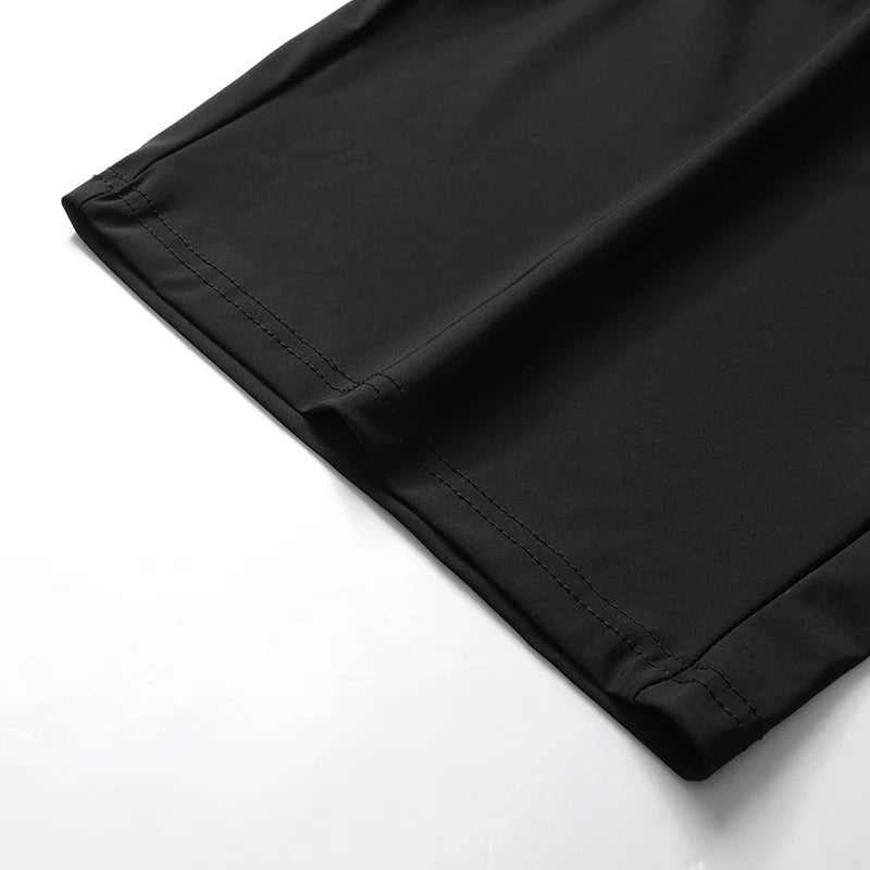Summer Men's Shorts Cool Sportswear Running Sport Shorts Casual Bottoms Gym Fitness Training Jogging Short Pants Men Black Gray