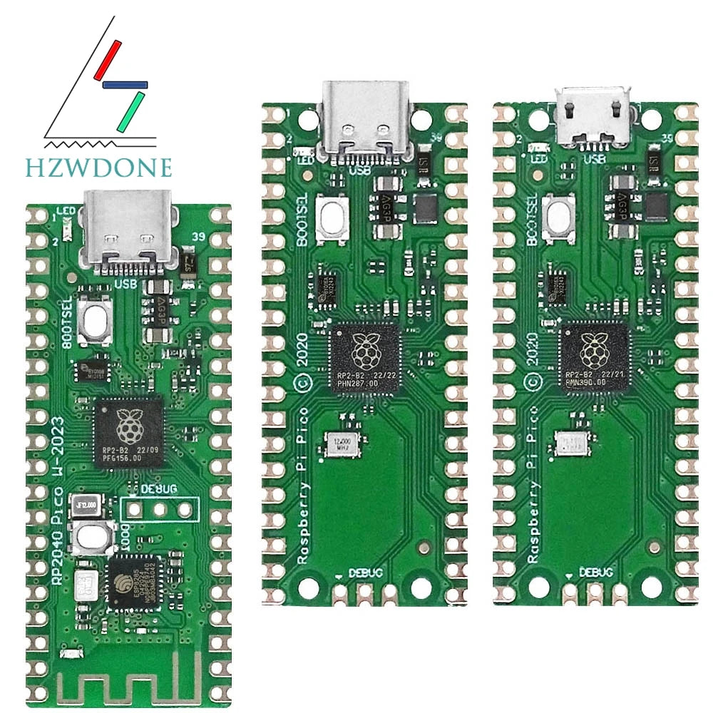 Carte Raspberry Pi Pico RP2040 PICO W double cœur 264 Ko ARM Micro-ordinateurs basse consommation Processeur Cortex-M0+ hautes performances