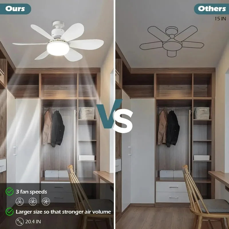 LED 30W Ceiling Fan Light E27 with Remote Control for Dimming Suitable for Living Room Study Household Use 85-265V 선풍기 - Shoppiline
