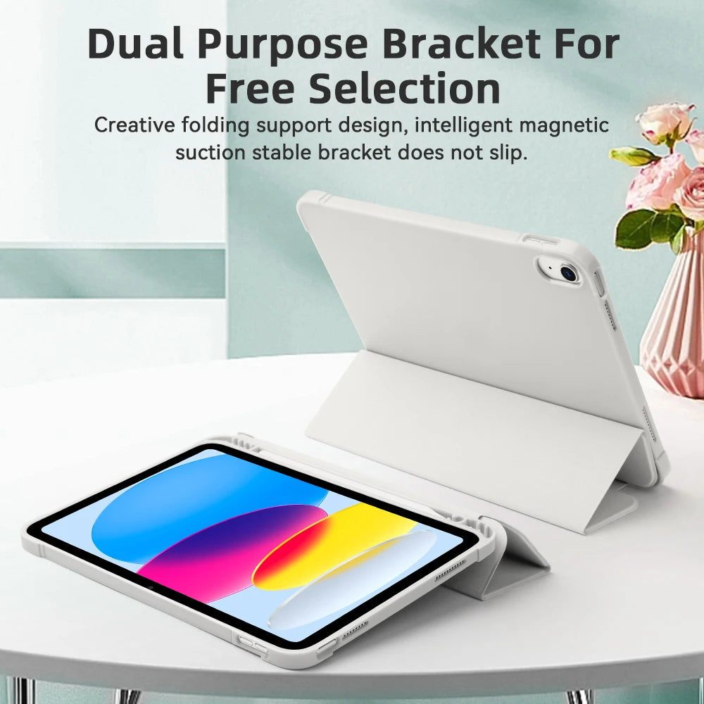 For iPad Mini 6 7 iPad Pro 11 M4 iPad Air 11 M2/M3 10th A16 for Air 5/6/7/8 10.2 9.7 10.9 Shockpro Case with Side Pencil Holder