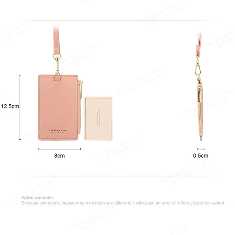 Desk Accessories Office PU Leather Card Holder Zipper Sleeves Photocard Large Capacity ID Card Holder Luxury Photocard Holder