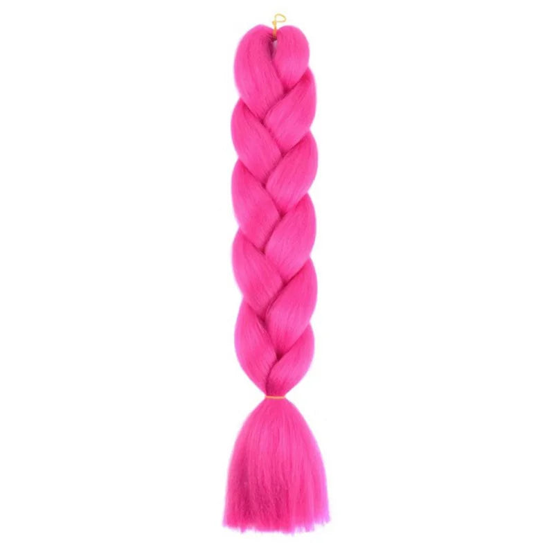 Extensions de cheveux synthétiques de 24 pouces, texture lisse Yaki, pour tresses Jumbo, boîte longue, pour femmes, Dreadlocks