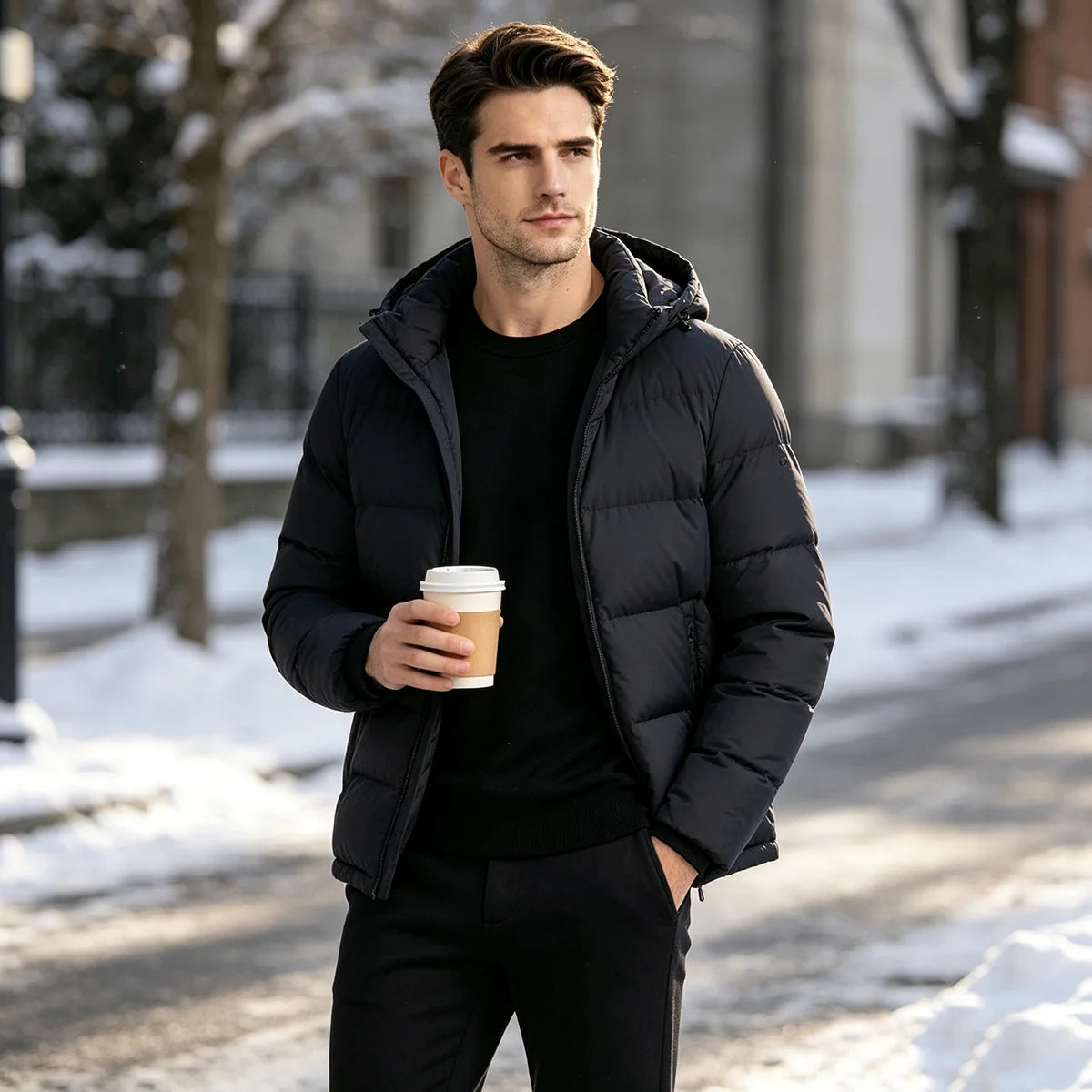 1Pcs Men Thickening Velvet Warm Tops Men's Winter Long-sleeved Thermal Underwer Male Round Neck Fashion T-shirt M-5XL