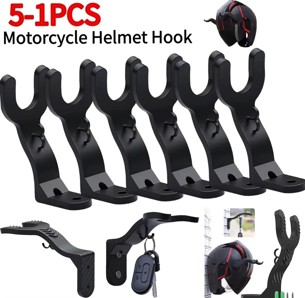 Motorcycle Helmet Hook Racks Kitchen Cabinet Shelf Wall Mount Hook Multipurpose Display Hanger Stand Wall-Mounted Storage Holder