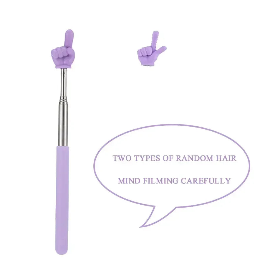 Colorful Finger Reading Sticks Stainless Steel Pointer Parent-Child Finger Reading Sticks Telescopic Rod Kids Teaching Tool