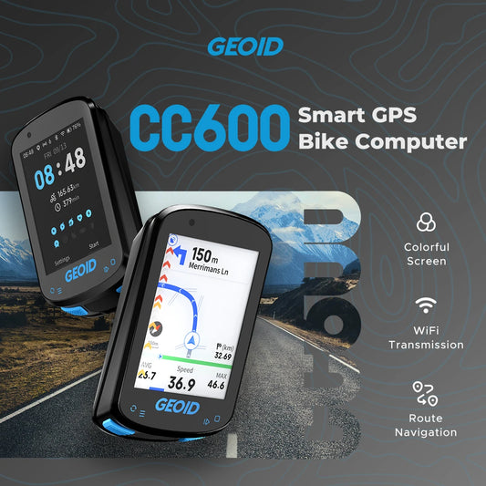 GEOID CC600 Route Navigation Bicycle GPS Computer 11 Languages Wireless Bike Speedometer Automatical WIFI ANT+ Odometer - Shoppiline
