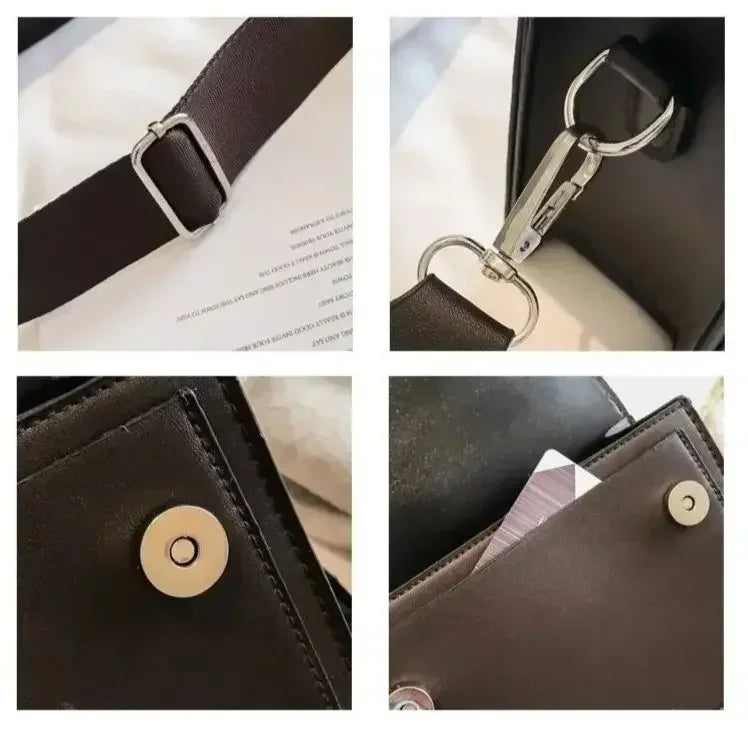 Women PU Leather Crossbody Bag Fashion Shoulder Messenger Handbag Small Flap Bag for Travel
