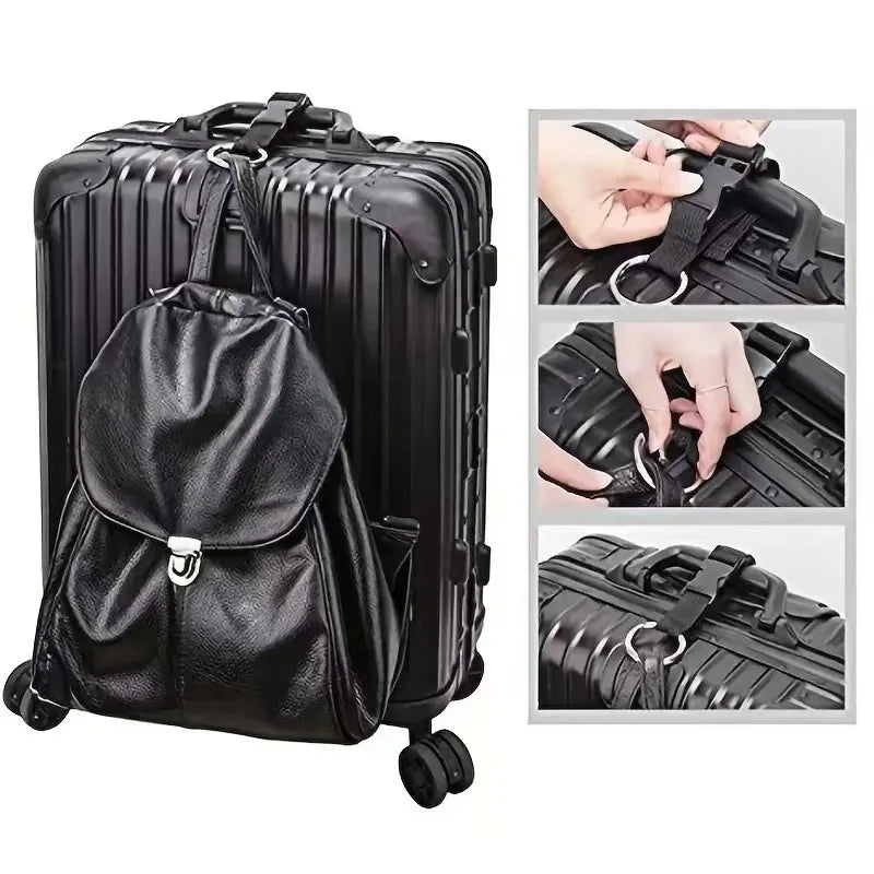 Travel Luggage Fixed Strap Backpack External Strap Portable Strap With Release Buckle Add-A-Bag Luggage Strap Belt Jacket Holder
