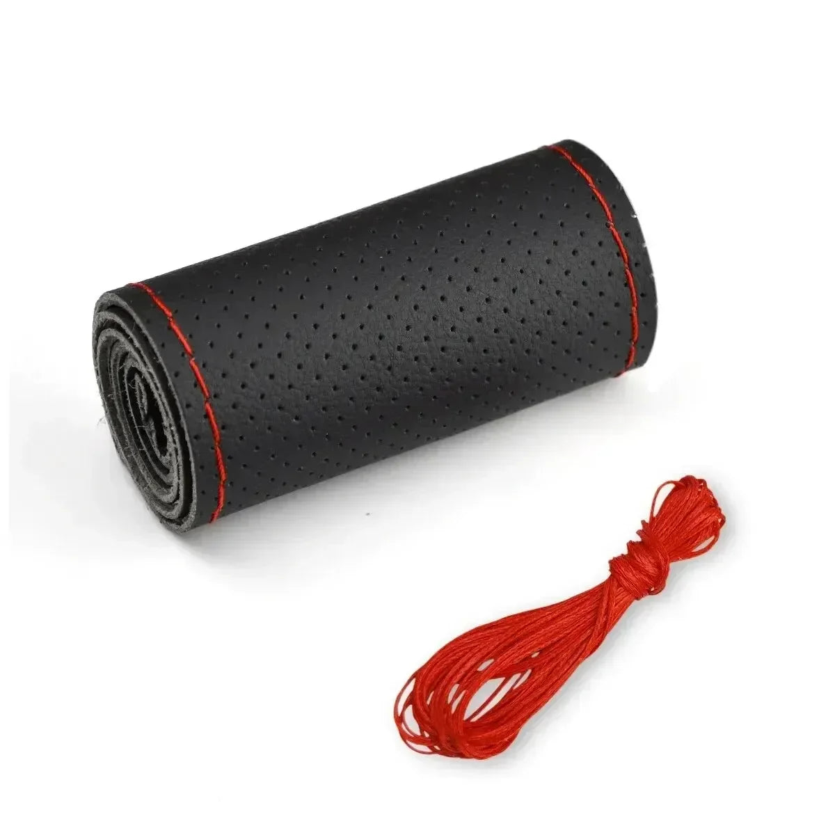 Car Steering Wheel Cover Needles And Braid Thread Artificial Leather Car Covers Suite 2 Color DIY Texture Soft Auto Accessories