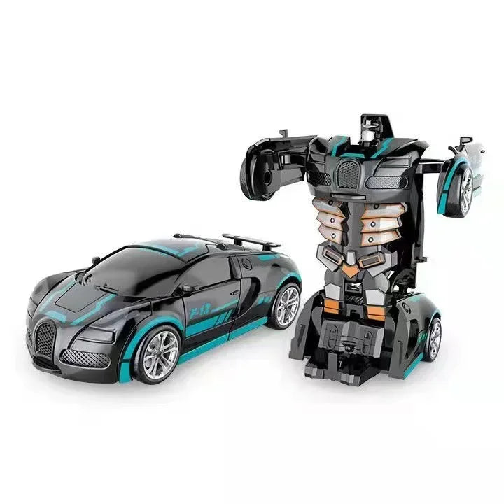 Verformbares Spielzeugauto, Trägheitsaufprall, Ein-Knopf-Verformung, Jungenpuzzle, Kollisionsverformung, Autobot-Roboter