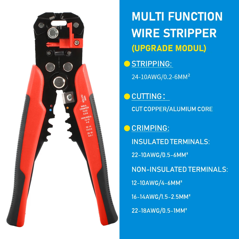 Automatic Cable Wire Stripper Cutter Crimper Electrician Professional Wire Hand Tool Crimping Stripping Cutting Plier